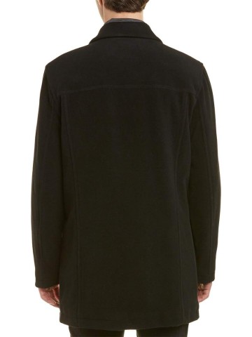 Men's Button Up Wool Plush Car Coat