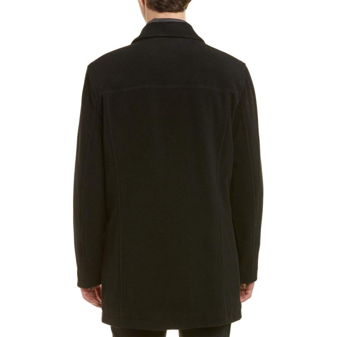 Men's Button Up Wool Plush Car Coat
