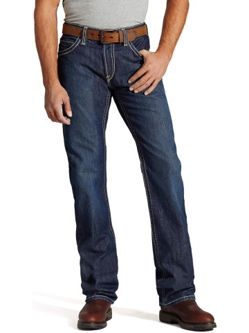 Men's Flame Resistant M4 Low Rise Boot Cut Jean, Boundary Shale, 38W x 38L