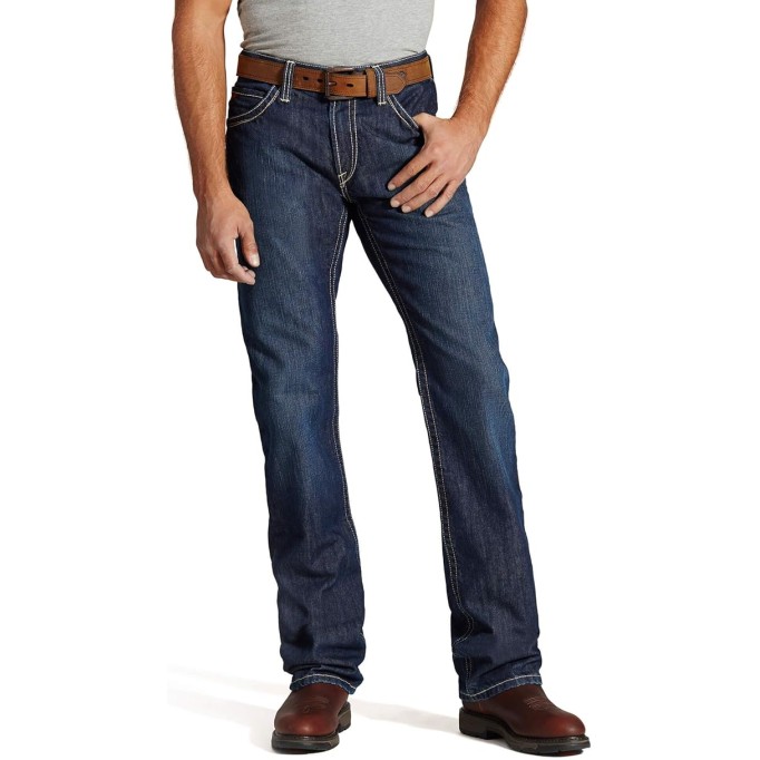 Men's Flame Resistant M4 Low Rise Boot Cut Jean, Boundary Shale, 38W x 38L