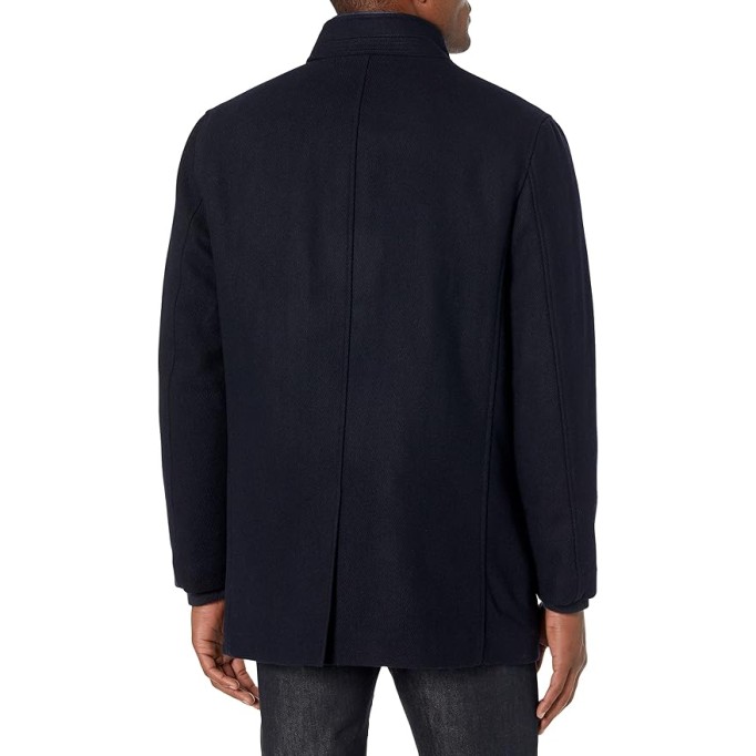 Men's Wool Twill Topper Coat with Water Resistant Bib