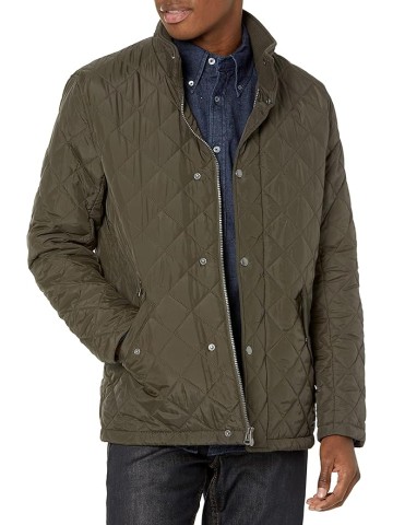 Men's Stand Collar Quilted Jacket