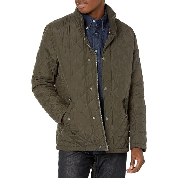 Men's Stand Collar Quilted Jacket