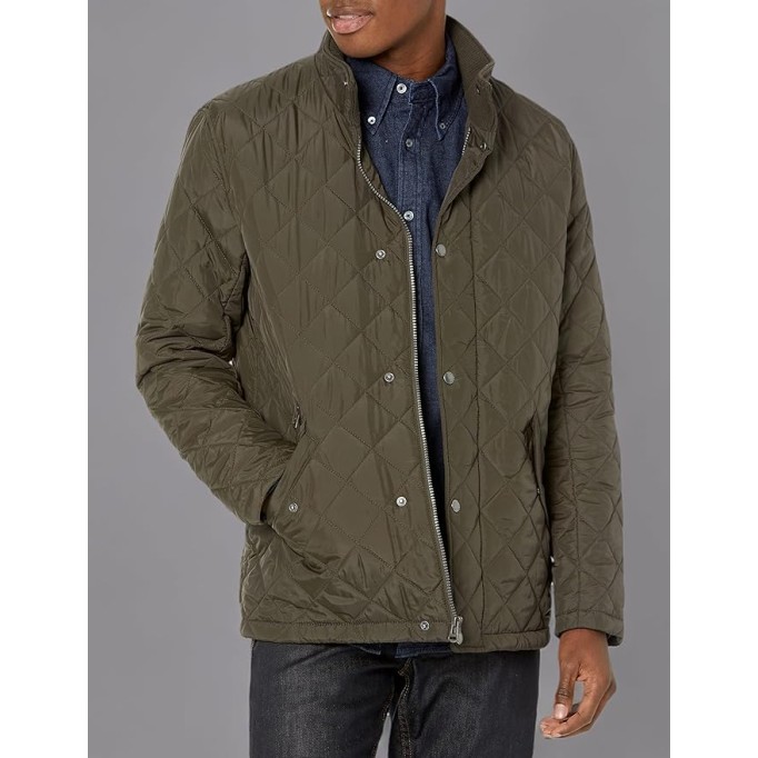 Men's Stand Collar Quilted Jacket