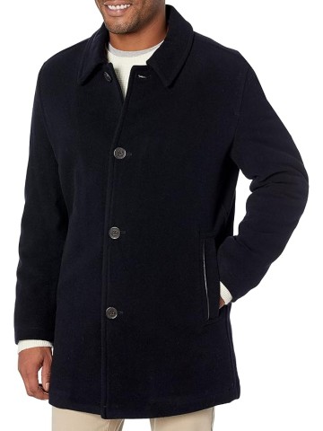 mens Wool Plush Car Coat