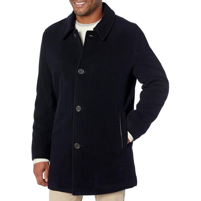 mens Wool Plush Car Coat