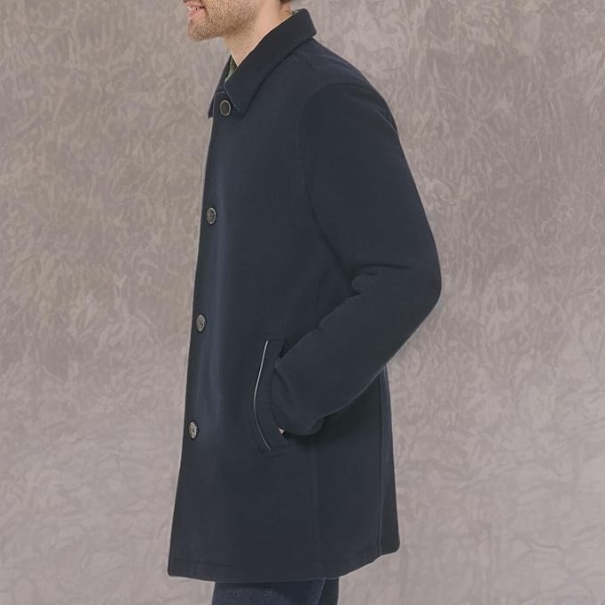 mens Wool Plush Car Coat