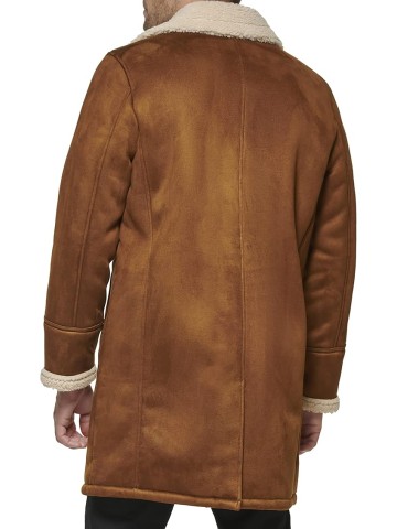 Men's Faux Shearling Midlength Overcoat