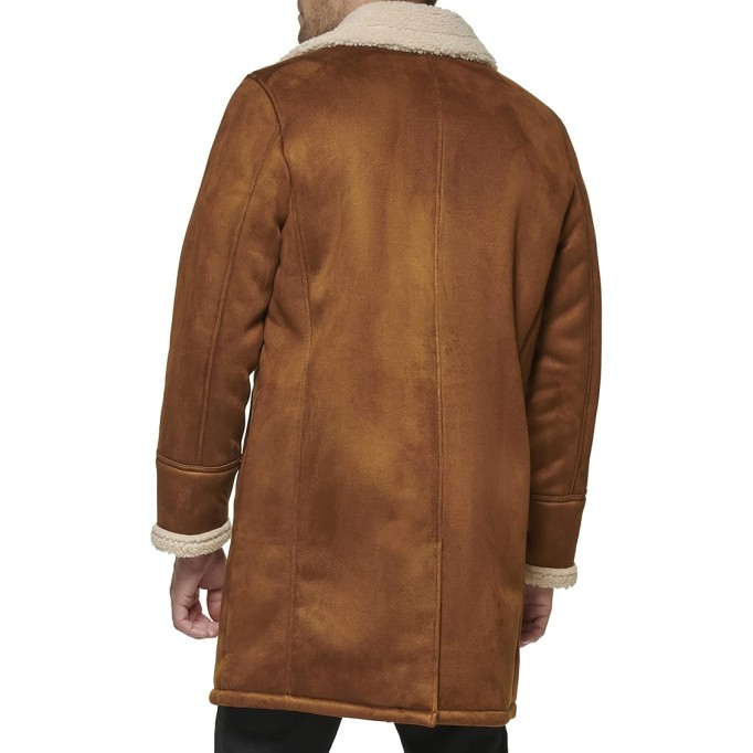 Men's Faux Shearling Midlength Overcoat