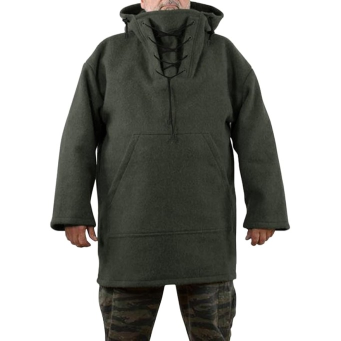 Winter Men's Leisure Jacket, Men's 70% Wool Heavy Coat, Hooded Sweatshirt for Men S-5XL