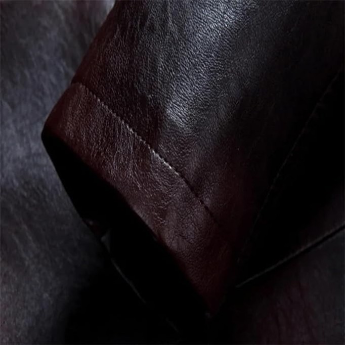 Winter Oversize Leather Jacket Men Fur Coat Men Single Breasted Thick Leather Jackets Casual Trench Coat