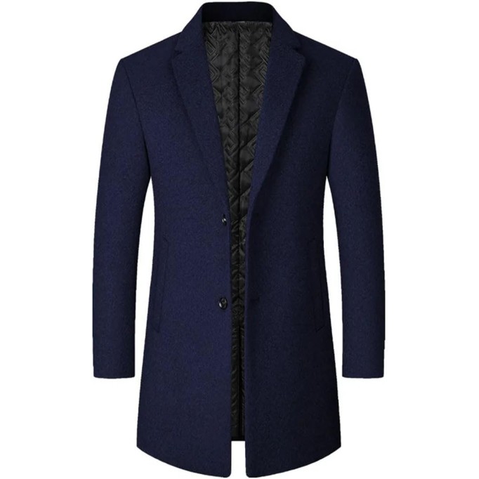 Men's Wool Coats Winter Jacket Oversized Solid Business Casual Coat