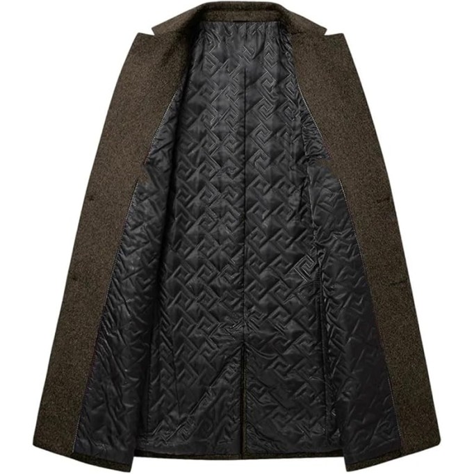 Men's Wool Coats Winter Jacket Oversized Solid Business Casual Coat