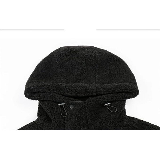 Men Winter Thick Warm Oversized Jacket Men Loose Casual Zipper Hooded Coat