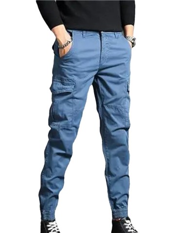 Men's Outdoor Sports Workwear Jeans Wear-Resistant Harem-Style Jeans Slim Multi-Pocket Fashion Casual Pants