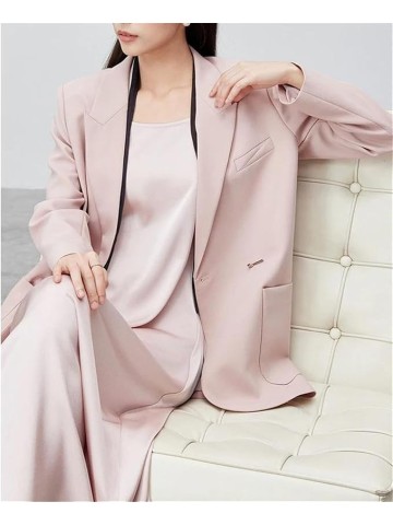 Spring Fall Fashion Trend Loose Suit Jacket Wear to Work Women Formal Clothing Solid Blazer