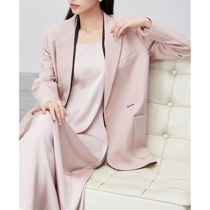 Spring Fall Fashion Trend Loose Suit Jacket Wear to Work Women Formal Clothing Solid Blazer