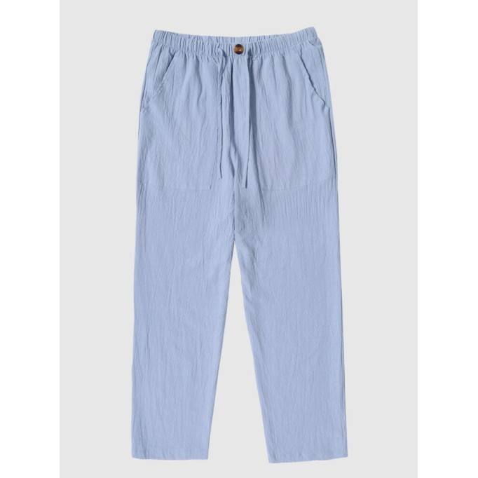 Linen Yoga Pants - Lightweight Drawstring Waist