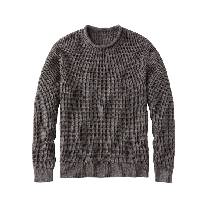 Men's organic cotton waffle turtleneck sweater