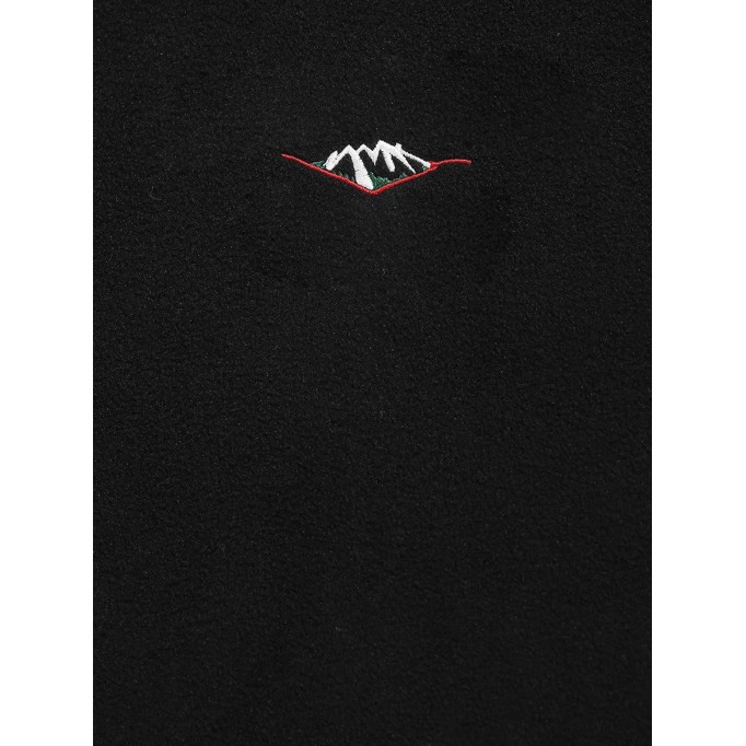 Raglan sleeves mountain view embroidered sweatshirt