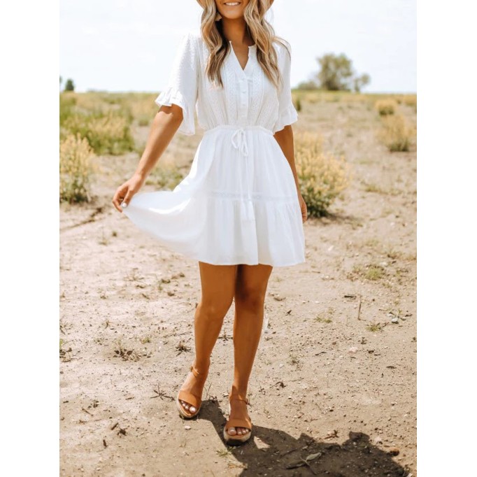 Sexy lady lace patchwork dress