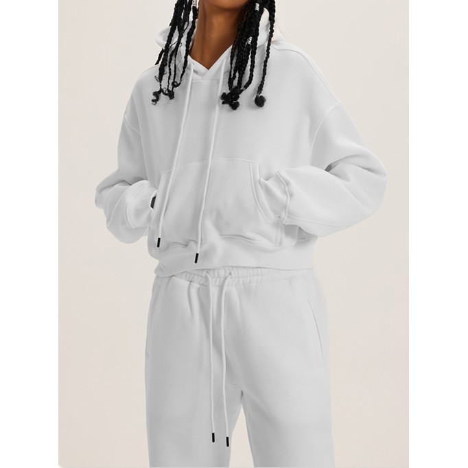 Women's Hooded Long Sleeve Top Sweatshirt Set