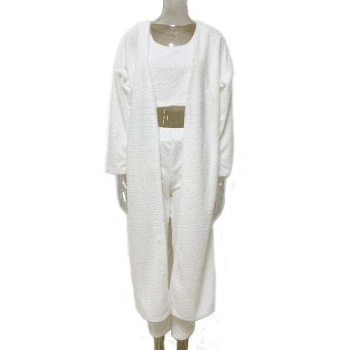Women's Vest Trousers Knit Cardigan Three Piece Set